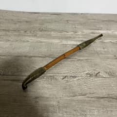3F 【骨董】時代物 煙管 鷹と松の彫刻 真鍮 羅宇煙管 喫煙具 レトロ