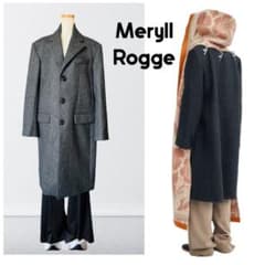 40万 MERYLL ROGGE ブランケット ストール 付き コート 36 - メルカリ