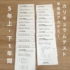 小5 カリキュラムテスト　1年間　小学5年　Bコース、Cコース 早稲田アカデミー 小5 カリキュラムテスト 1年間 小学5年 Bコース、Cコース 早稲田