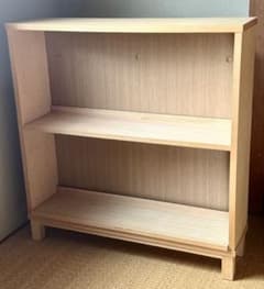 無印　木製シェルフ 薄型本棚　ロータイプ　（廃盤）　② 可動棚2枚→3段で使用可 無印 木製シェルフ 薄型本棚 ロータイプ （廃盤） ② 可動棚2枚→3段で