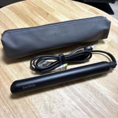 SALONIA スムースシャイン ストレートヘアアイロン 本体 専用ポーチ付き