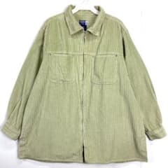 ビンテージコーデュロイシャツジャケット太畝ジップアップブルゾン