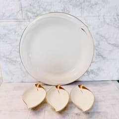 【新品】たち吉 リッチフィールド 取り分け揃 大皿1枚 小皿5枚セット 金彩 花 新品】たち吉 リッチフィールド 取り分け揃 大皿1枚 小皿5枚セット