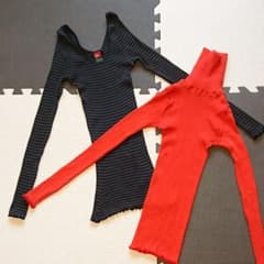 【ダブスタ】定番リブニット2枚セットのサムネイル