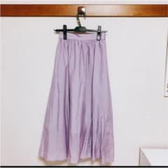 紫陽花ミモレ丈スカート パープル 紫色のサムネイル