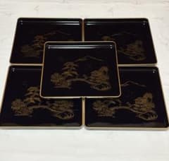 輪島塗 特製 優美堅牢 本仕立 懐石膳 会席膳 御膳 5膳 - メルカリ