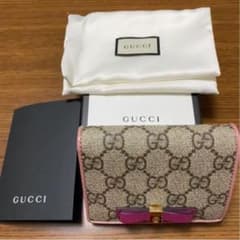 GUCCI 財布 降り財布 ミニウォレット  ＧＧ柄 ピンク オレンジのサムネイル