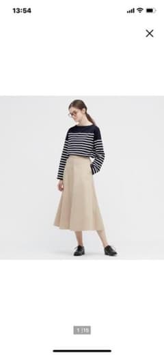 UNIQLO ボーダーオーバーサイズTシャツのサムネイル