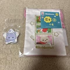 エニマイくじ ローソン リラックマくじ コリラックマ 巾着 缶バッチ　アワワネコのサムネイル