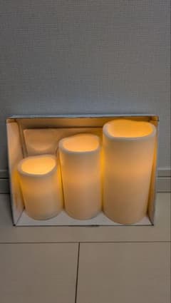 IKEA GODAFTON LEDキャンドル 3点セット - メルカリ