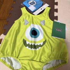 【新品タグ付】モンスターズインク NANAコラボ 水着95cm バースデイ 帽子のサムネイル