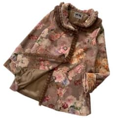 未使用品 アルバロッサ ファー 花柄 コート ジャケット 44 インポート