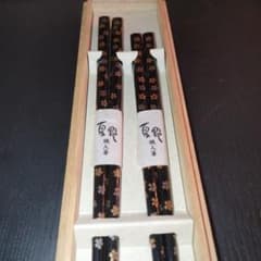 夏野高級夫婦箸 山中塗り 石川進作 金銀蒔絵桜散らし - メルカリ