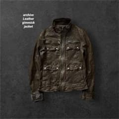 - archive leather jacket gimmick ハイネック archive leather jacket gimmick ハイネック - メルカリ