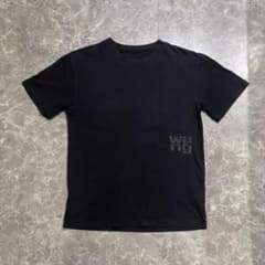 Alexander Wang パフロゴ コットンジャージー Tシャツ ブラック - メルカリ