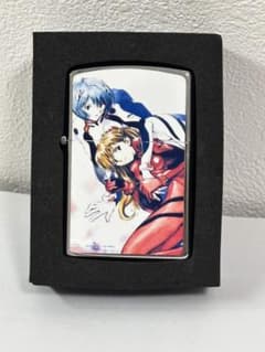 新品 エヴァンゲリオン オイルライター レイ アスカ 火花OK 箱付き 鏡面のサムネイル