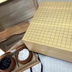 へそ 本榧 囲碁盤 碁石 脚付盤 蛤白 那智黒 はまぐり碁石 セット