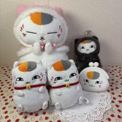 [5점 세트] 나츠메 친구장 냥코 선생님 봉제인형·파우치·가마구치 정리 판매