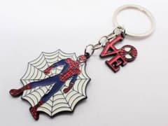 Spider-Man Standing Spiderweb Keyring Keychain American Goods