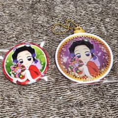 鬼滅の刃 胡蝶しのぶ クリスマス 缶バッジ アクリルチャーム