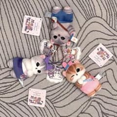mofusand x 산리오 캐릭터즈 카츄샤 마스코트 전 3종 세트