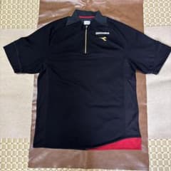 DIADORA メンズ ゴルフウェア ハーフジップシャツ ブラックのサムネイル