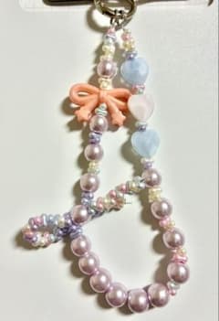ハンドメイド ストラップ リボン ハートのサムネイル