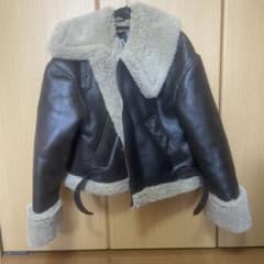 ZARA フェイクムートン ライダースジャケット XSのサムネイル