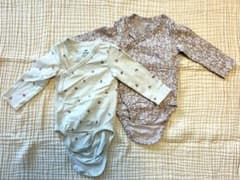 H&M ベビー肌着 ボディスーツ 62cm 2枚セット 水通しのみのサムネイル