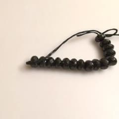 ブラックスピネルカットロンデルビーズ15粒のサムネイル