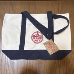 タグ付き　TRADER JOE'S トートバッグ アイボリー/ネイビーのサムネイル