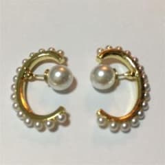 ピアス イヤーカフ風　パールキャッチのサムネイル