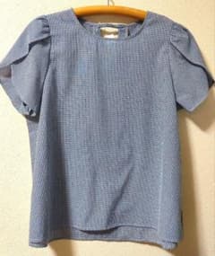 【新品未使用】ギンガムチェック パフスリーブ 半袖ブラウス4Lのサムネイル