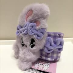 エスターバニー　ぬいぐるみ付き小物入れ　ラベンダーバニー