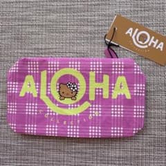 アロハコレクション ハローキティ ポーチ ハワイ チェック柄 ピンク 