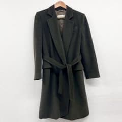 極美品 MAX MARA ウールアンゴラビーバー ベルテッドロングコート 