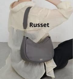 美品 Russet ラシット ハーフムーン2wayワンショルダーバッグ レザー 