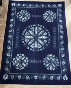 【藍染め 大判布】約200×143cm マルチクロス ソファカバー 和風のサムネイル