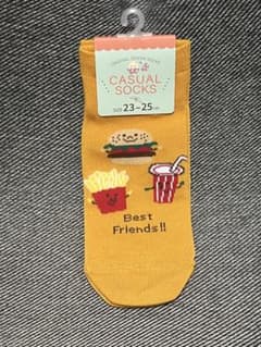 CASUAL SOCKS ハンバーガー柄 靴下 23-25cmのサムネイル
