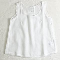 BEARDSLEY ビアズリー ヘンプ100% ノースリーブブラウス ホワイト