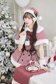Malymoon 千鳥格子 サンタ コスプレ 衣装
