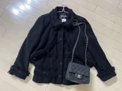 CHANEL 06A シャネル 高級ツイード ジャケット ココマークボタン 44 