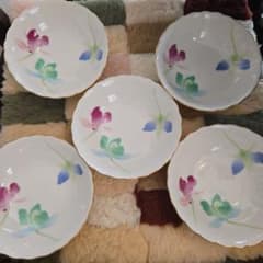 香蘭社・花柄(洋らん)陶器深皿・ 5枚セット - メルカリ