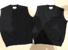 ☆子供服☆ 2枚セット　ニットベスト  Vネック　スクールベストのサムネイル