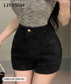 SHEIN Dazy ハイウエストショートパンツ 黒 Mサイズのサムネイル