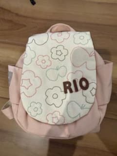 RIO キッズ リュック 花柄 刺繍 ピンクのサムネイル