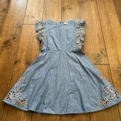 Chloé kids 10a 140 カットワーク刺繍 ノースリーブ ワンピース - メルカリ