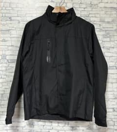 ブラック ジャンパー ファスナーフード付き レディースアウター Mサイズ