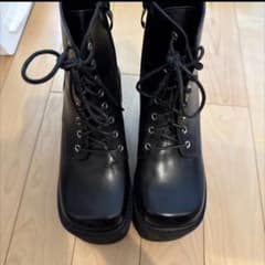 厚底ブーツ 黒 13cmのサムネイル