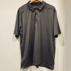 リーボック 杢調 ポロシャツ 襟付き 半袖 XL 灰 ポリエステル スポーツ